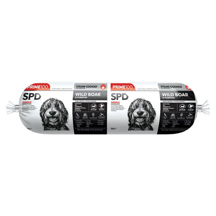 PRIME 100 SPD Wild Boar & Pumpkin Roll Dog Food 2kg