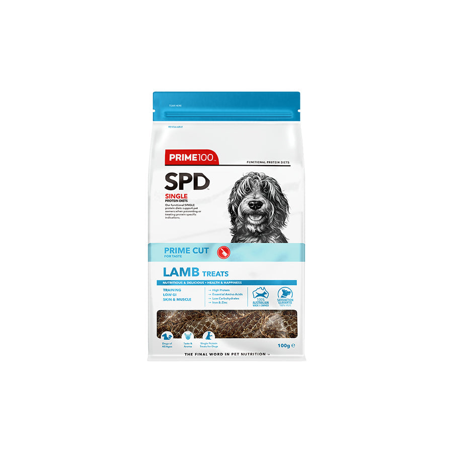 SPD PRIME CUT LAMB TREATS 100G