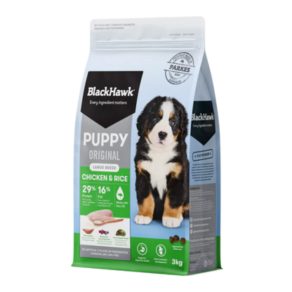 BLACK HAWK PUPPY LARGE BREED CHICKEN & RICE 3KG