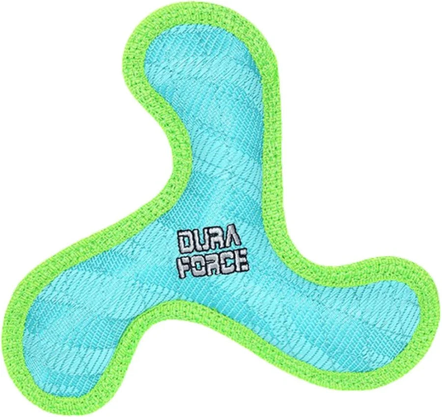 DuraForce JR's BOOMERANG Tiger Blue/Green 19cm - Tuff Scale 9 (3 Squeakers)