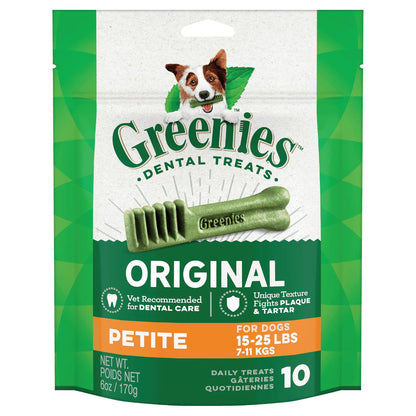 GREENIES DOG ORIGINAL TREAT PETITE 170G