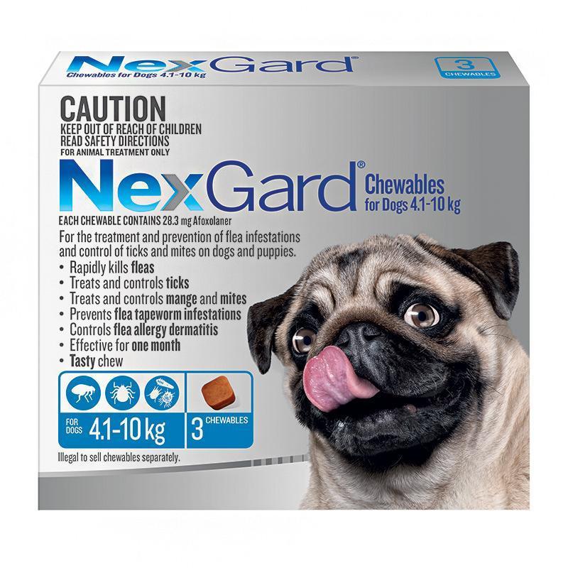 NEXGARD MEDIUM 4.1 - 10KGS 3'S BLUE