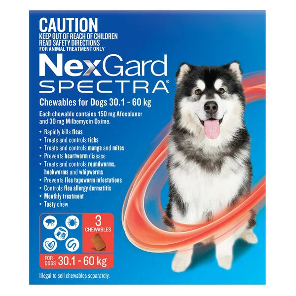 NEXGARD SPECTRA FOR DOGS 30.1-60KG 3S