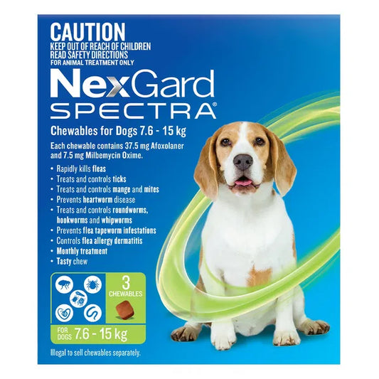 NEXGARD SPECTRA FOR DOGS 7.6 -15KG 3S