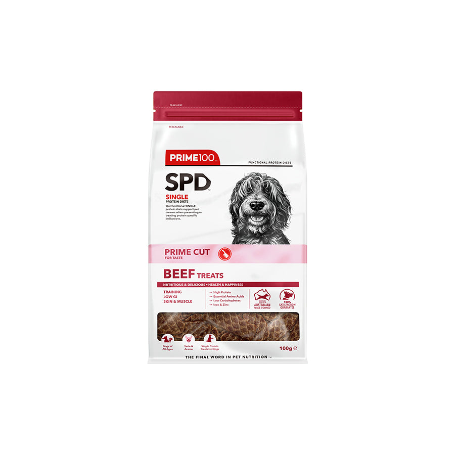 SPD PRIME CUT BEEF TREATS 100G