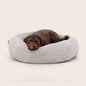 SNOOZA PANELLED CUDDLER DOG BED PEBBLE  MEDIUM