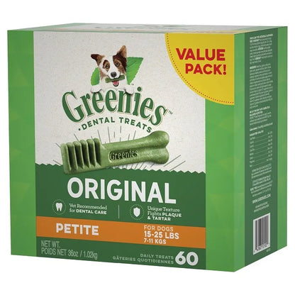 GREENIES DOG ORIGINAL TREAT PETITE 170G